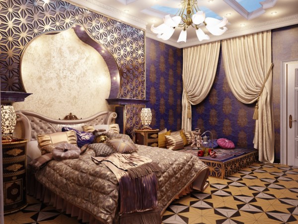 Bedroom Interior Design in Arabian Style | InteriorHolic.