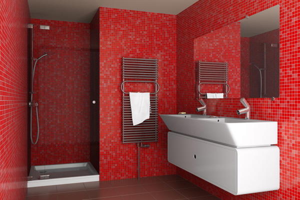 Red Bathroom Design Ideas | InteriorHolic.