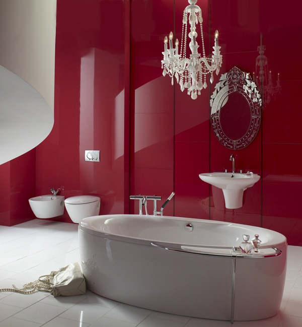 Red Bathroom Design Ideas | InteriorHolic.