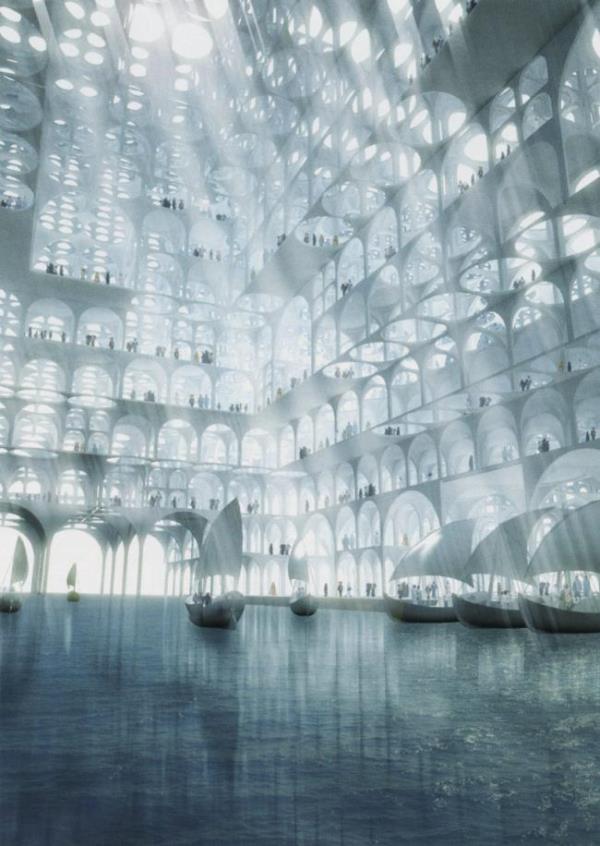 The master plan of the building block with multifunction complex - Souk Mirage/Particles of Light