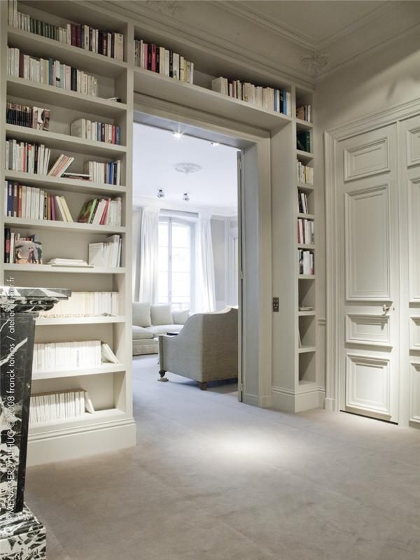 Doorway Wall Storage Solution For Small, Library Wall Shelves Doors