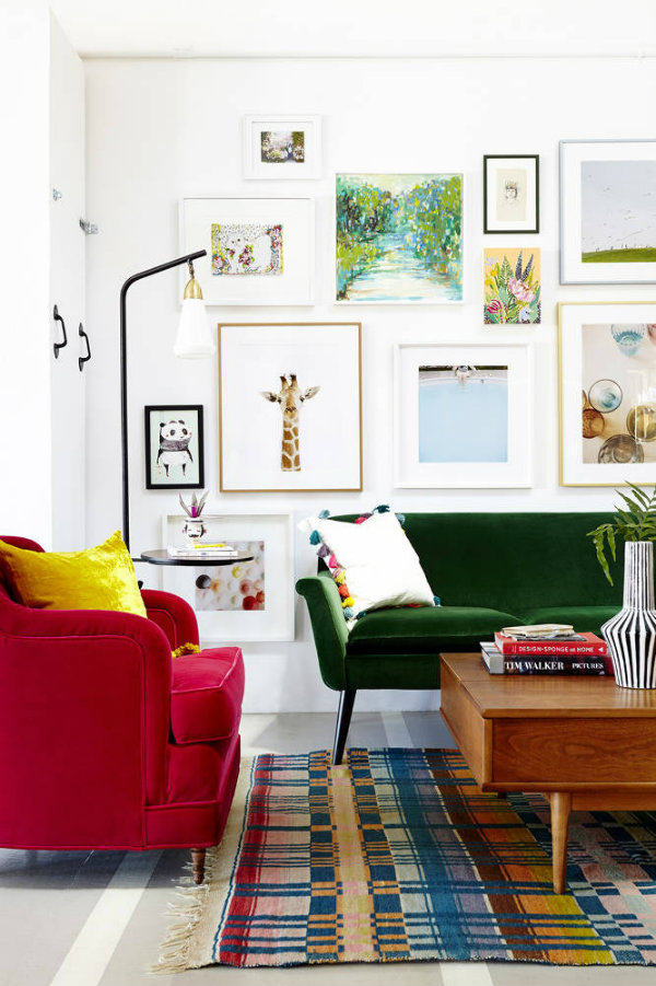 Art Lovers Red Blue and Green Home Decor Scheme