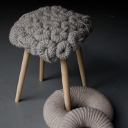Knit Stools for Homey Decor by Claire-Anne O’Brien