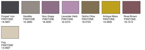 Pantone's Physicality pallette