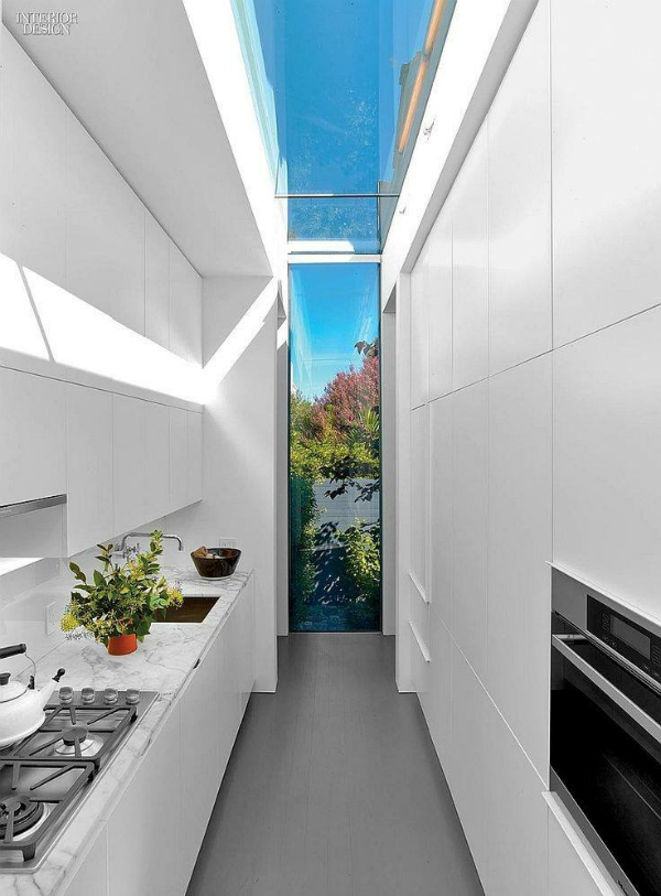 Skylight that extends to the wall