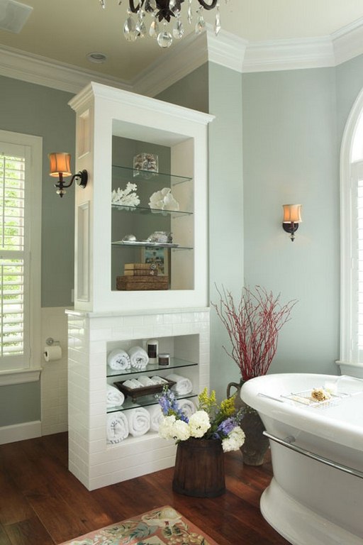Bathroom Design Ideas: Half Wall | InteriorHolic.com