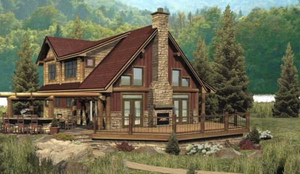 Wooden house in Tahoe style