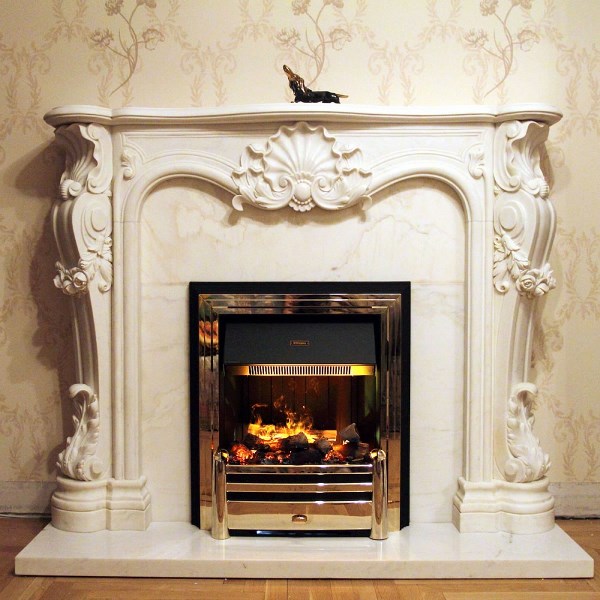 A fireplace in Baroque style 