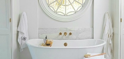 Use Molding In Bathroom For Boutique Hotel Look