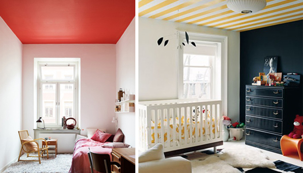 Add Color To Decor With Painted Ceiling