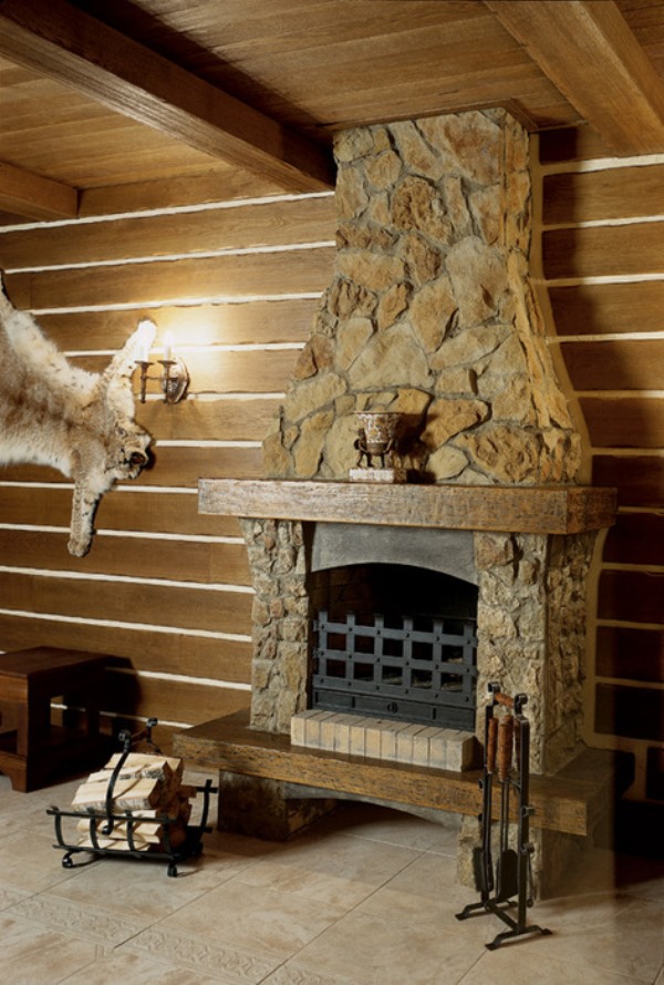 A fireplace in Country style 