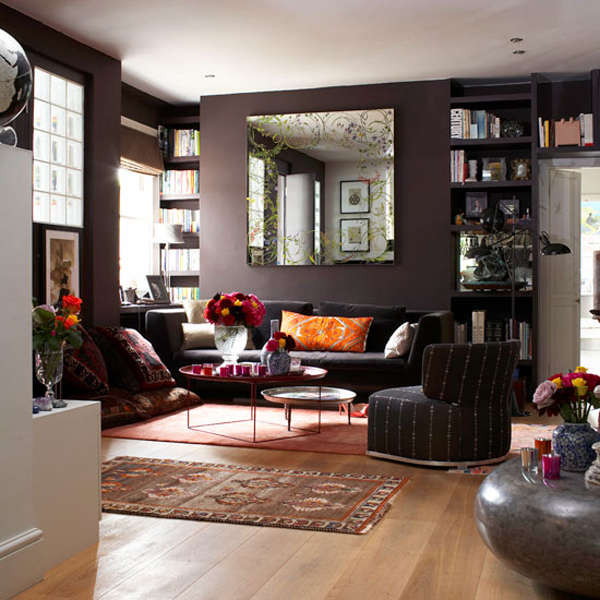  Dark  Stylish Living Room  Design Ideas  InteriorHolic com
