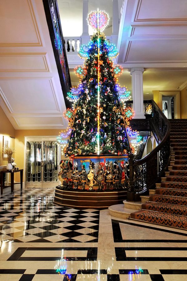 Christmas tree designed by Dolce & Gabbana for Claridge’s hotel in London