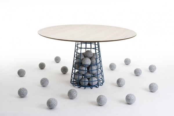 Gabion Table by Benjamin Hubert