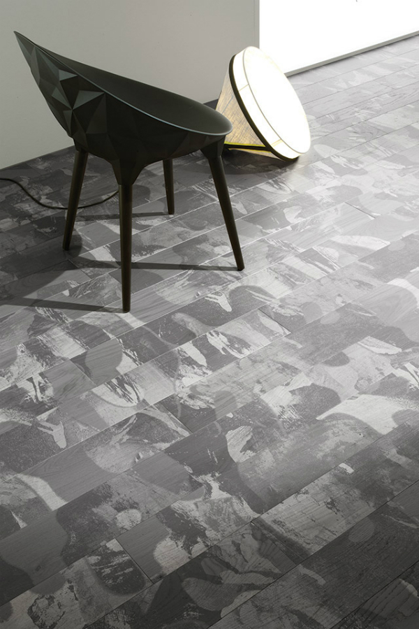 Grey camouflage wooden floors
