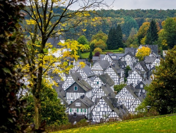 Half-timbered houses in Freudenberg, Germany 