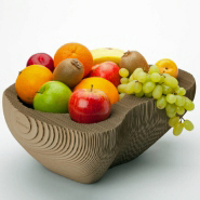 Intricate Cardboard Fruit Bowl