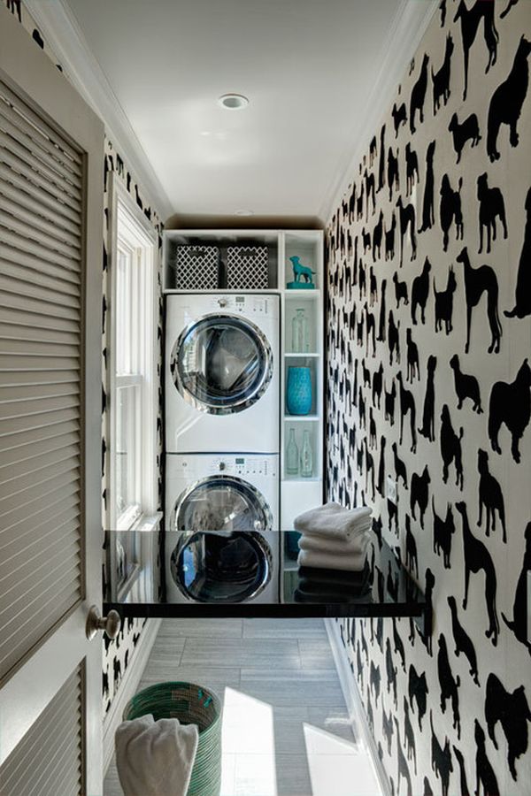 Laundry rooms with tall ceilings