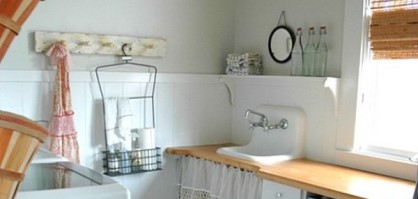 How to Organize Small Laundry Room with Tall Ceiling?