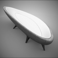 Mollusc Shaped Glab Day Bed by Nuno Teixeira
