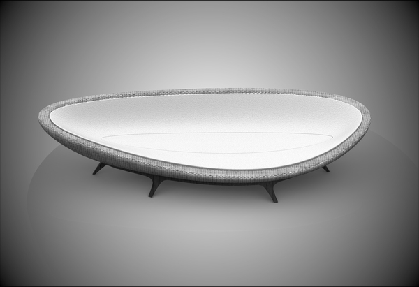 Mollusc Shaped Glab Day Bed by Nuno Teixeira