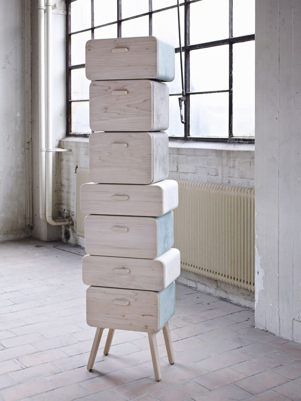 Multifunctional Oturakast Cabinet Made of Stacked Drawers
