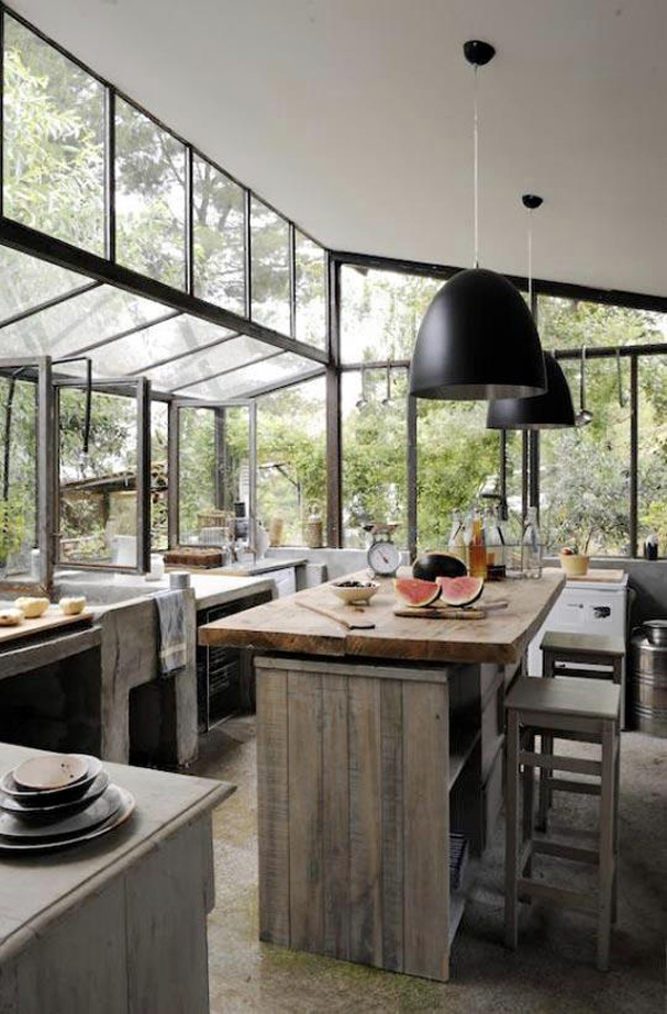 Outdoor/Indoor: Kitchens With Glass Walls