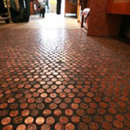 DIY Copper Penny Floor