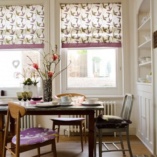 Kitchen decorated with flowers