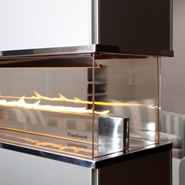 Unexpected Decor Element: Glass Fireplace