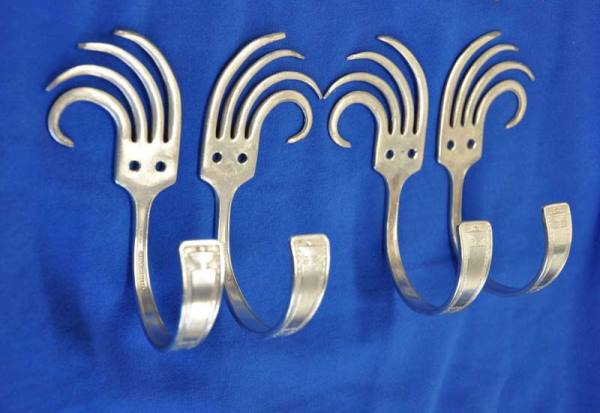 Wall hooks made of forks