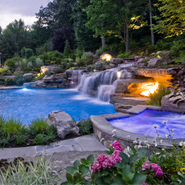 Water Features: Swimming Pool Waterfalls And Fountains