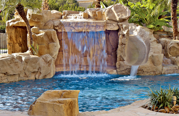 Water Features: Swimming Pool Waterfalls