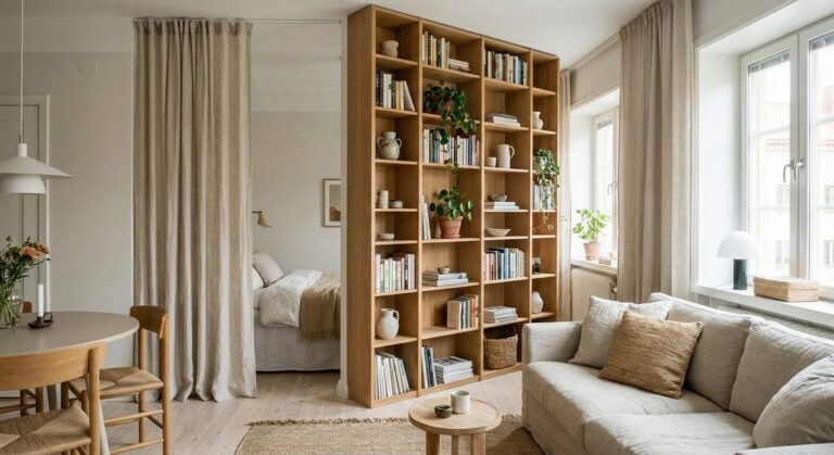 Apartment room layout with smart space planning