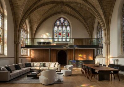 Converted church houses with stunning architectural features