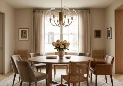 Dining room refresh with updated decor and lighting