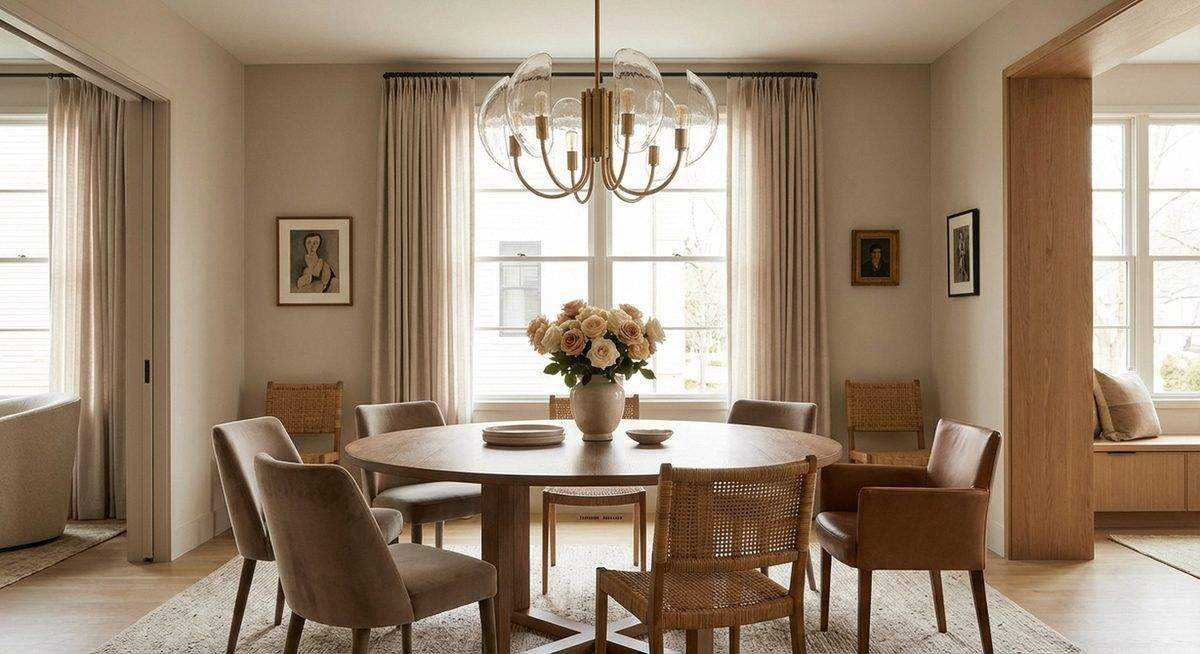 Dining room refresh with updated decor and lighting