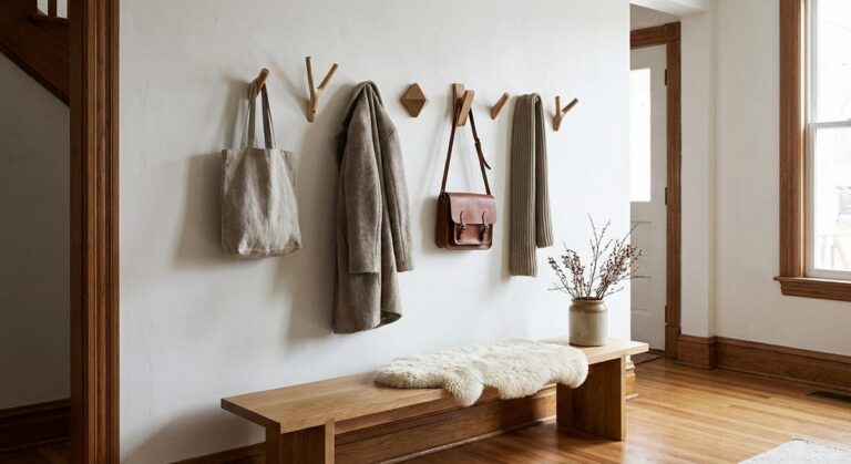 DIY wall hooks for creative and functional storage