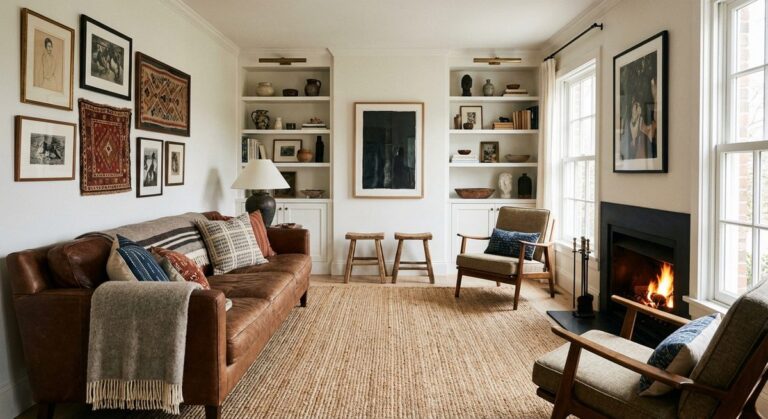 Living room decor with stylish accents