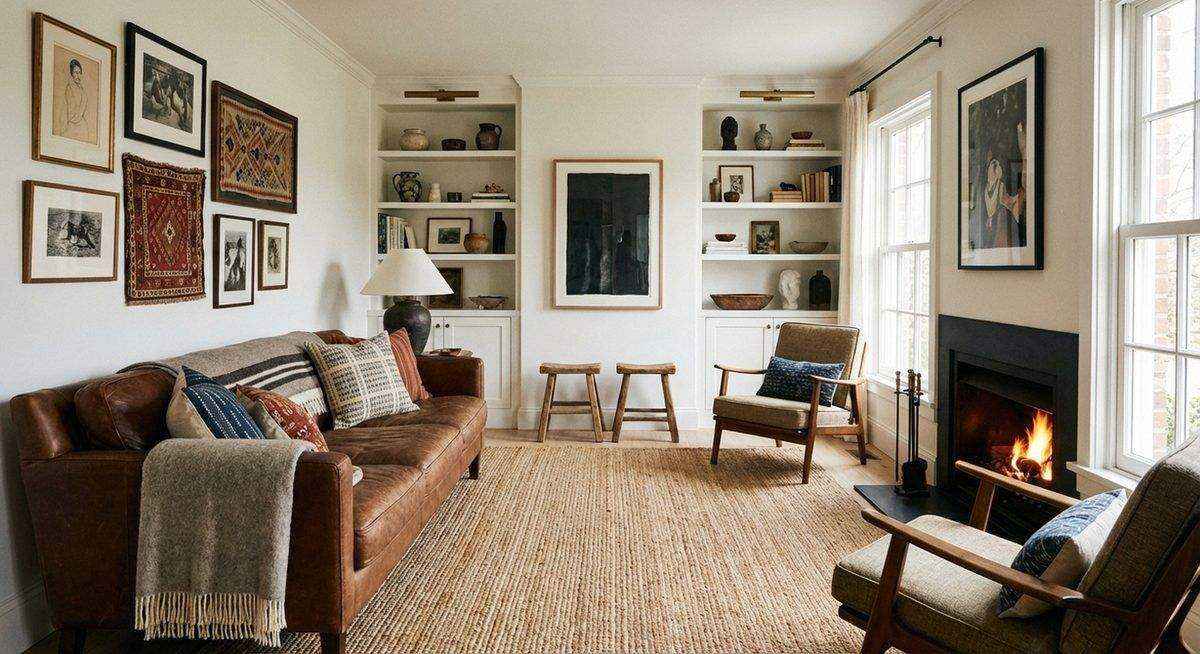 Living room decor with stylish accents