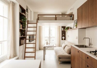 Micro apartment with clever space-saving solutions