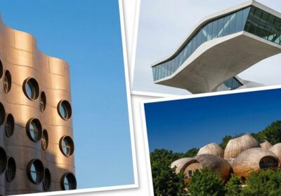 Odd shaped buildings with unconventional architecture