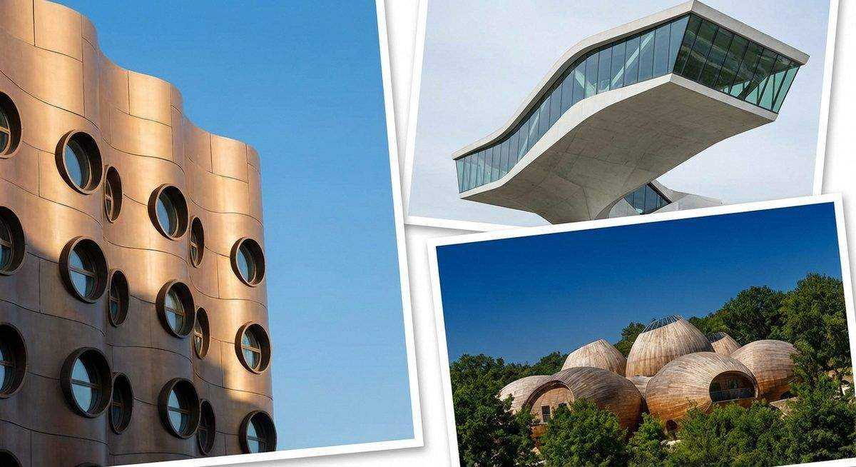 Odd shaped buildings with unconventional architecture