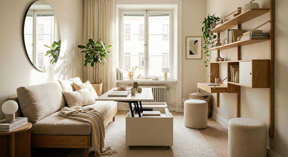 Small living room layout maximizing space