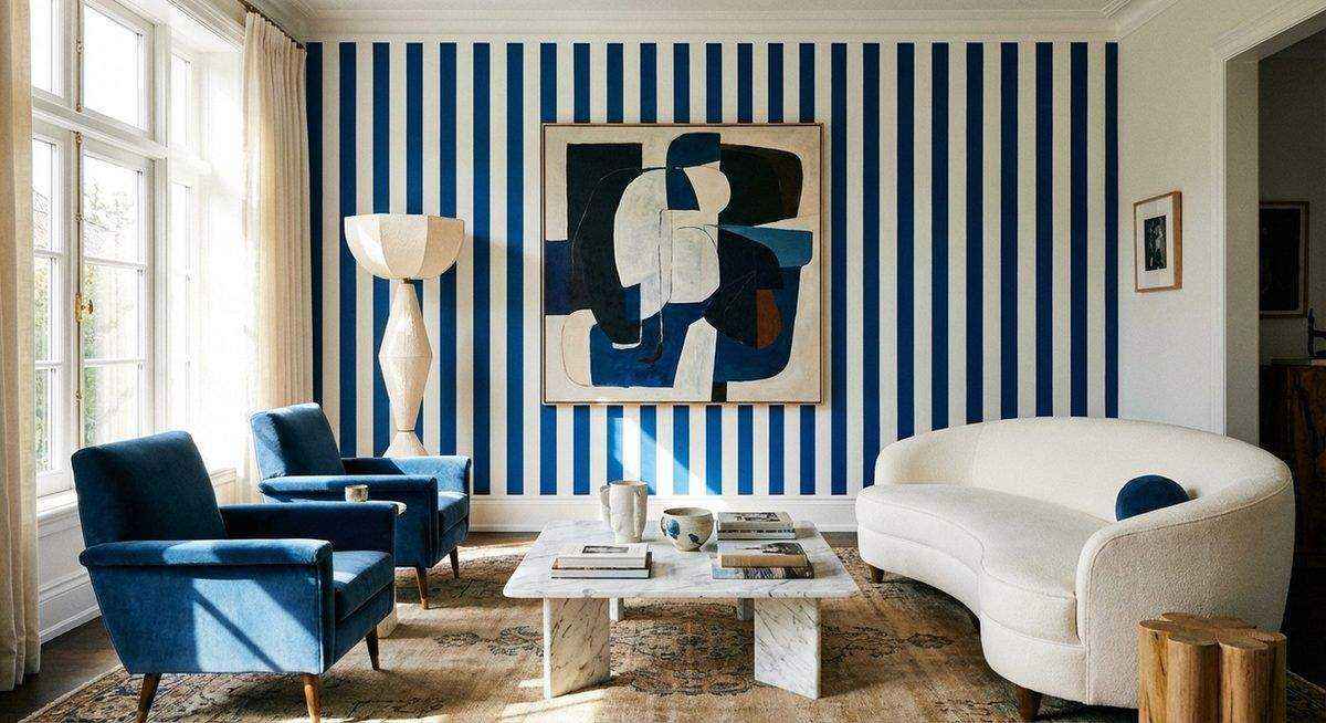 Stripes in interior design adding pattern and depth
