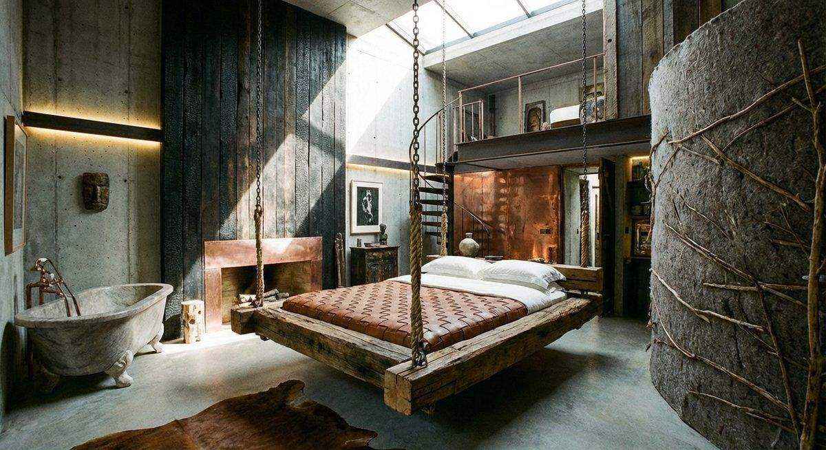 Unusual bedroom design with creative features